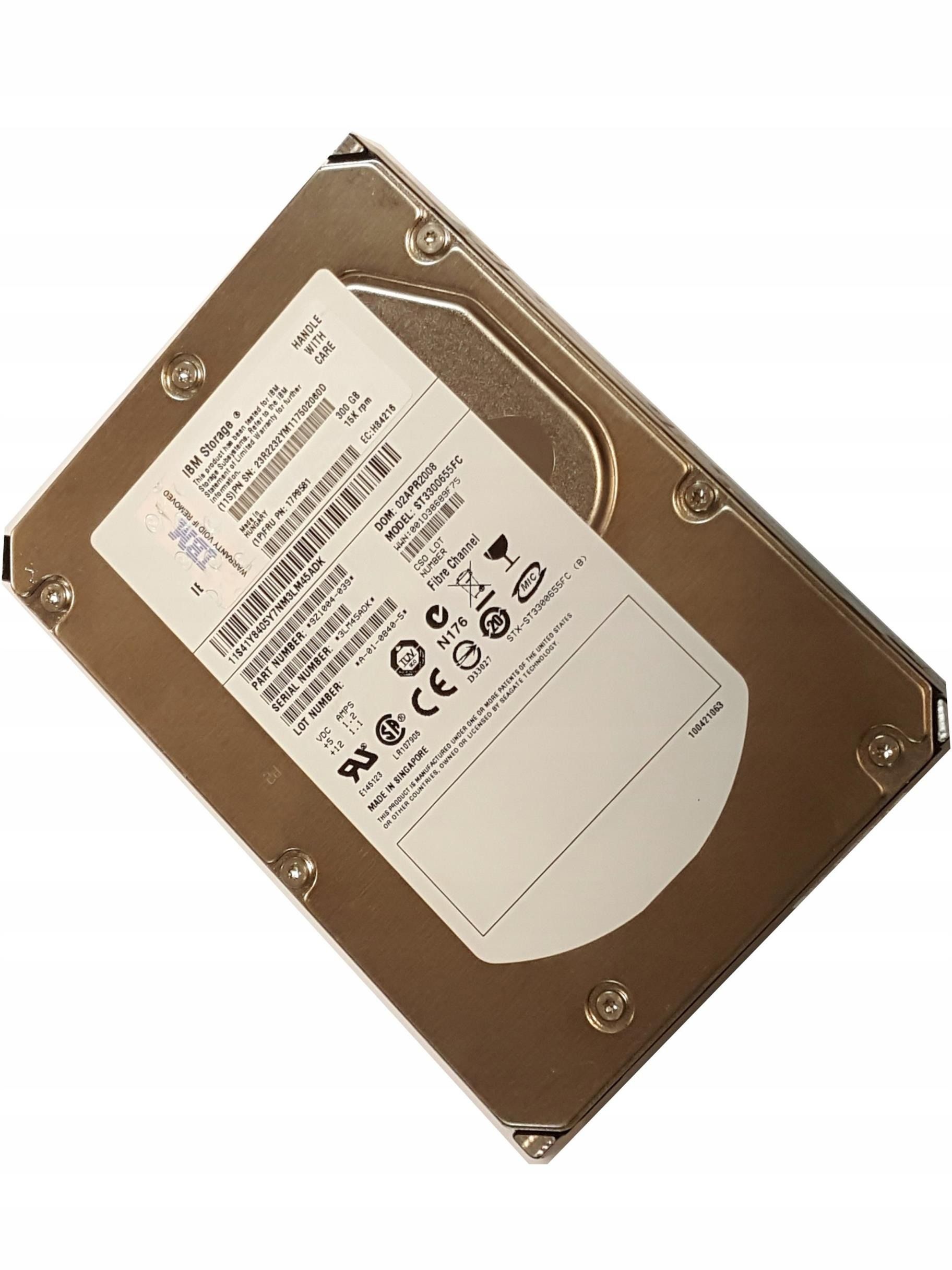 3.5" Seagate st3300655fc 300gb fibre channel  4gb/s 15000rpm 8Mb