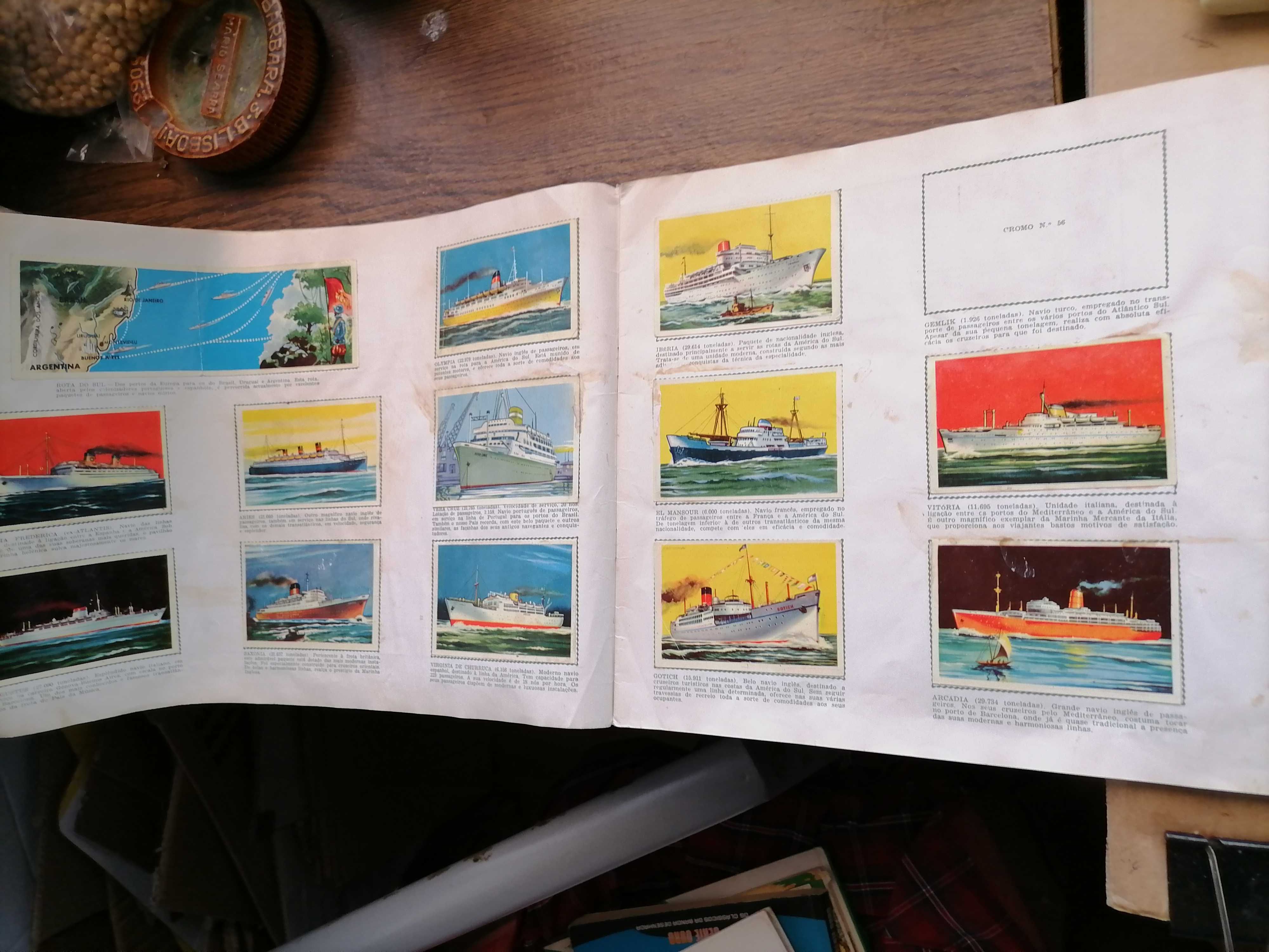 Caderneta Cromos NAVIOS E NAVEGADORES