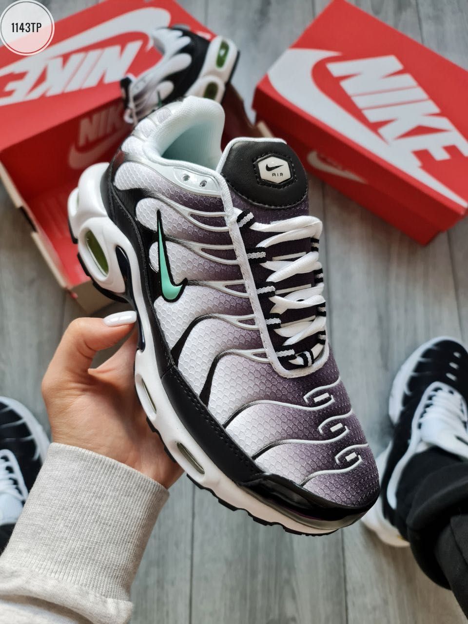 Мужские кроссовки Nike Air Max Plus Tn BLACK/WHITE/MINT. 41-45