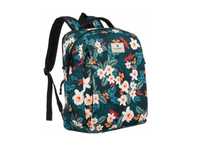 PETERSON plecak damski na laptopa pojemny 15.6 cala w kwiaty solidny