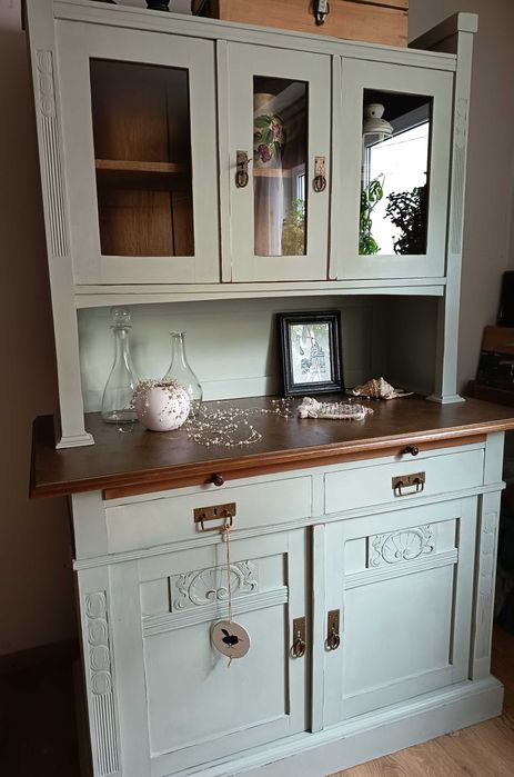 Odnowiony duży kredens - rustykalny , shabby chic, vintage