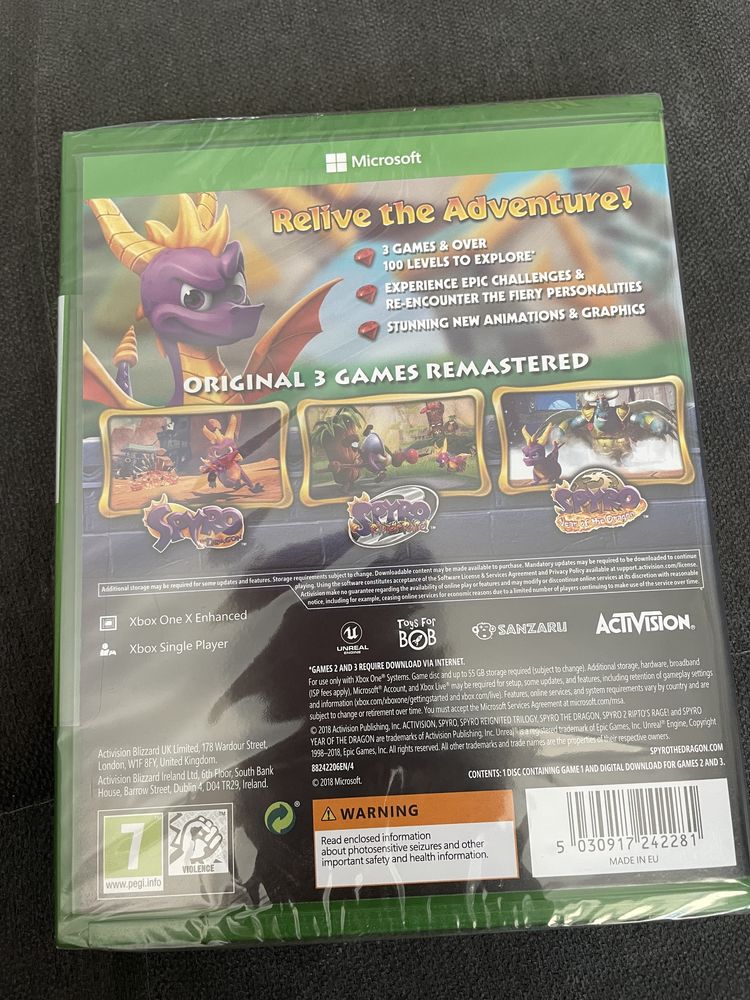 Spyro Reignited Trilogy Xbox One nowa w folii