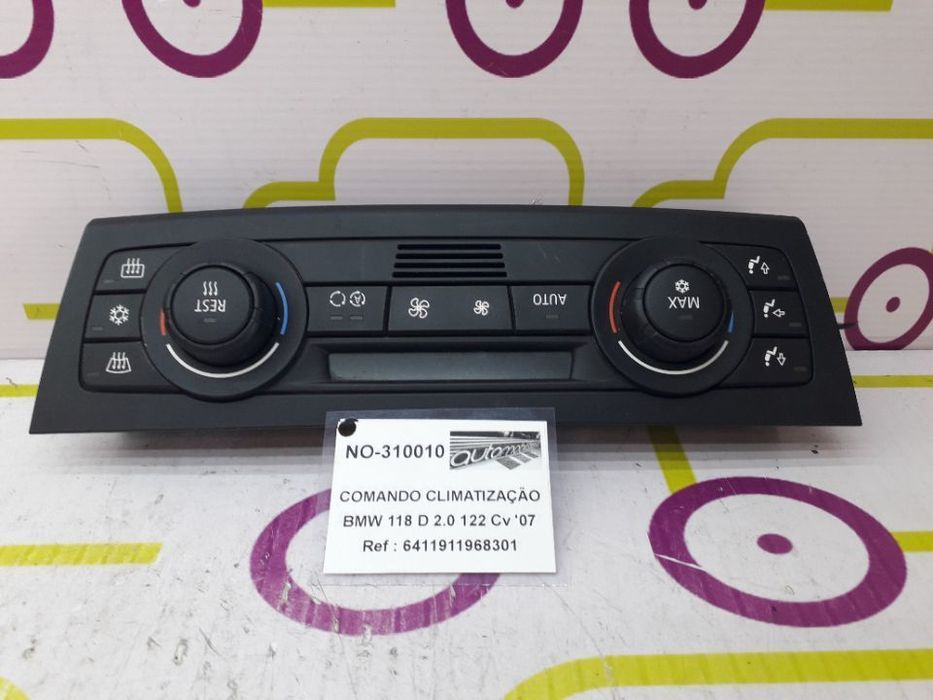 Comando Chauffage / AC BMW 118 D 2.0 122 Cv de 2007 - Ref: 6411911968301 - NO310010
