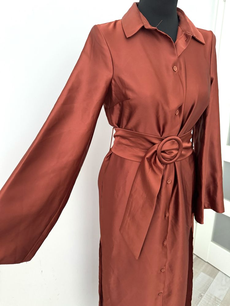 ASOS satynowa sukienka midi