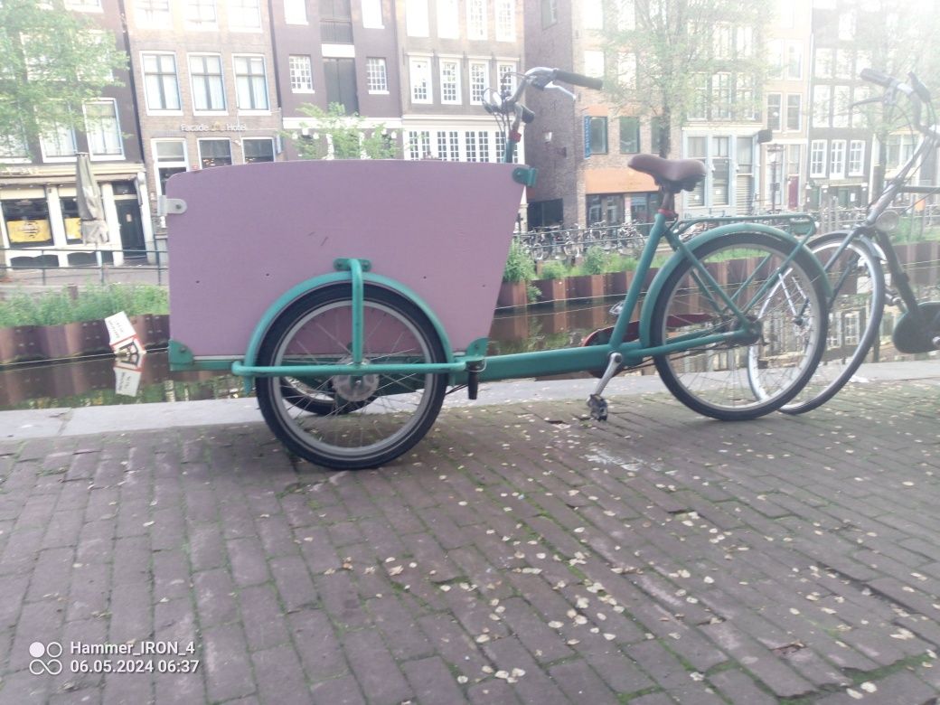 Oryginalny rower holenderski z koszem okazja!! Pokrowiec od deszczu