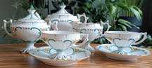 Porcelanowy zestaw tête-à-tête, Matthes & Ebel, Mäbendorf.