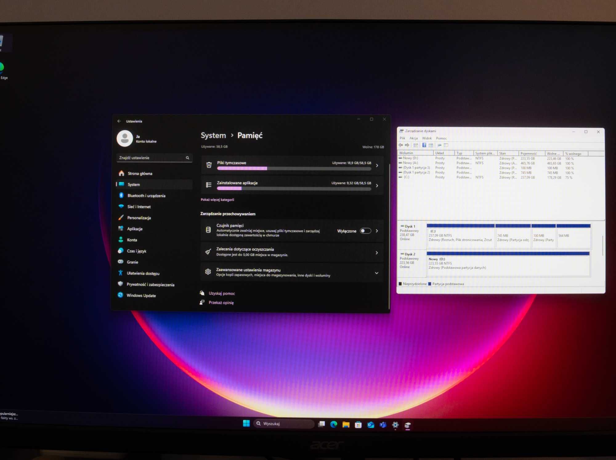 Komputer Ryzen 7 / RX 570 / 16GB / 3x SSD + Monitor, klawiatura i mysz