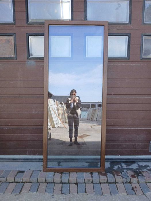 Okno witryna 92x219 pcv orzech świetlik przeszklenie DOWÓZ CAŁY KRAJ