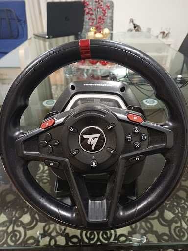 Volante T128 (PS4/PS5/PC) C/ Pedais  - Muito Pouco Uso