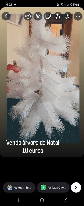 Árvore Natal branca pequena 60 cm