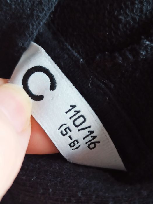 Sg Czarna tunika 110 , 116 dłuższa bluza ala tunika 110 , 116