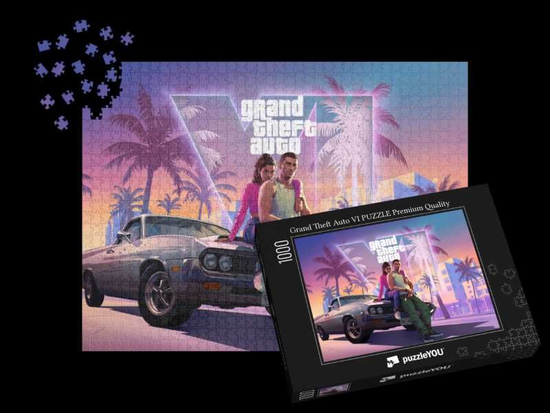 GTA VI 6 Gadżet Puzzle 1000szt. 64cm x 48 cm Duże Gadżety Gamingowe