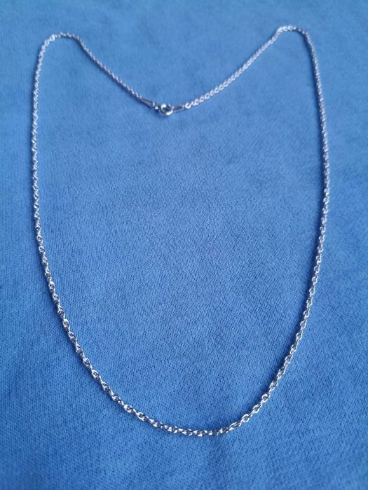 Delikatny łańcuszek 50 cm Srebro 925 Splot ankier Naszyjnik
