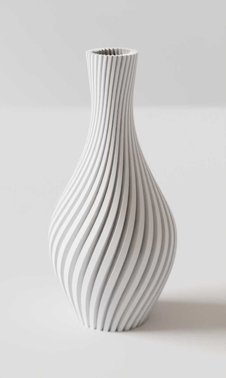 Wazon na kwiaty Unikat spiralny nietłukący się 18cm