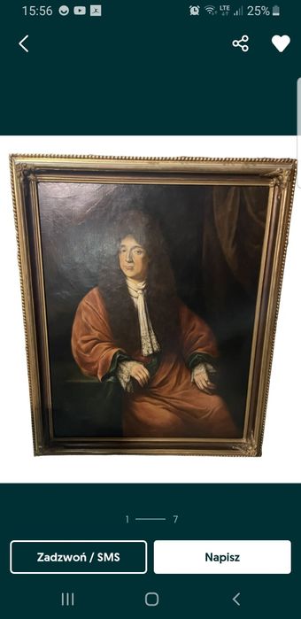 XIX w Portret Burmistrza Gdańska Olej na Płótnie Cudo !!! Okazja !!!