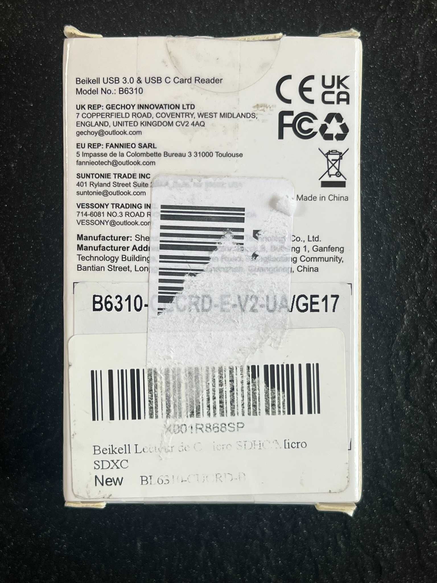 Beikell Czytnik Kart SD/Micro SD Adapter USB 3.0