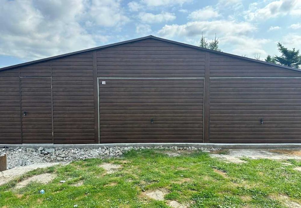 Garaż blaszany 9x5, garaże drewnopodobne, solidna konstrukcja