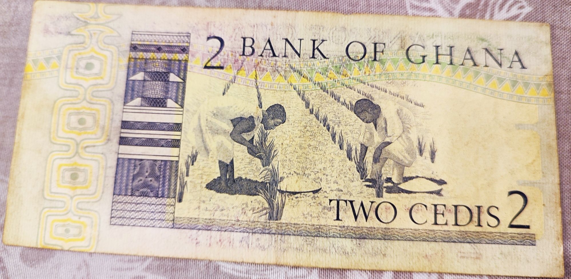Two Cedis Bank od Ghana 6th March 1982 banknot
