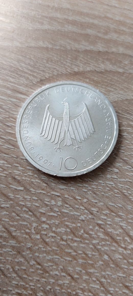 Srebrna moneta 10 Marek Niemieckich 1997rok coin silver