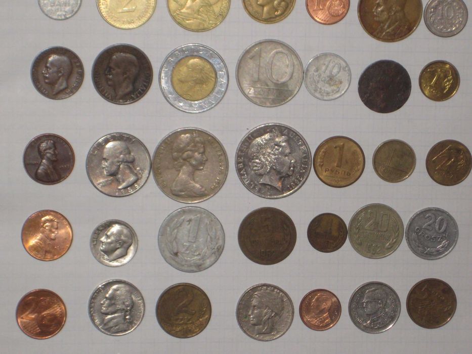 Монета набор 49шт Коллекция страны мира разных годов Экзотика