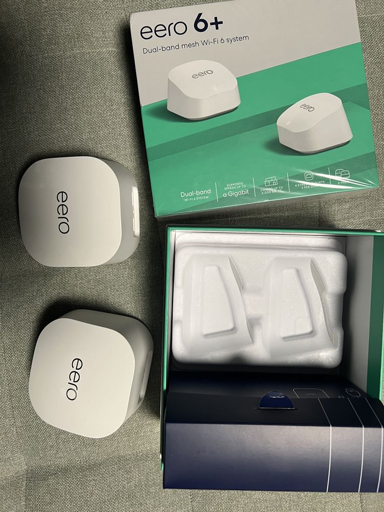 Набор з 2 роутерів WiFi 6 Eero 6+ з підтримкою Mesh