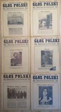 Głos Polski dodatek ilustrowany 1925/26/27/28    58 sztuk