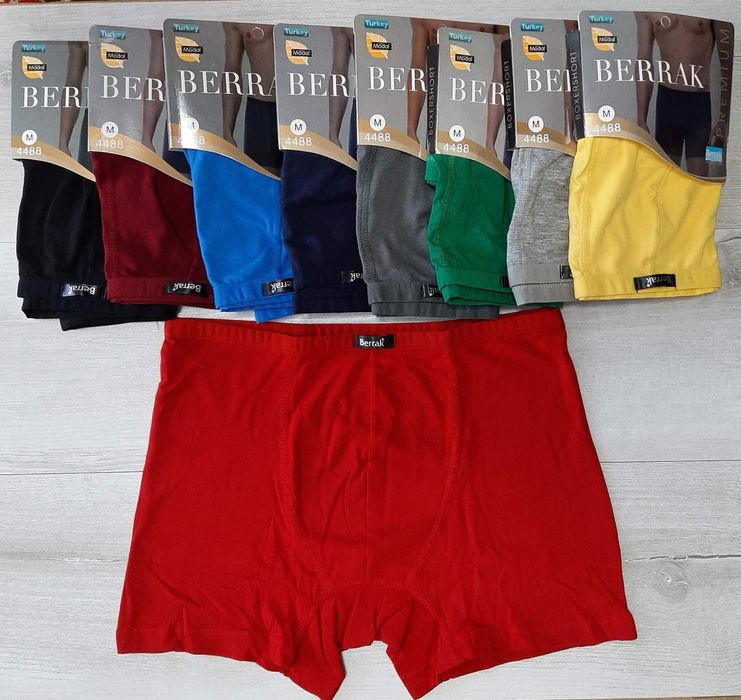 Труси чоловічі -боксери, однотонні розмір S, M, L, XL, 2XL, 3XL, Berra
