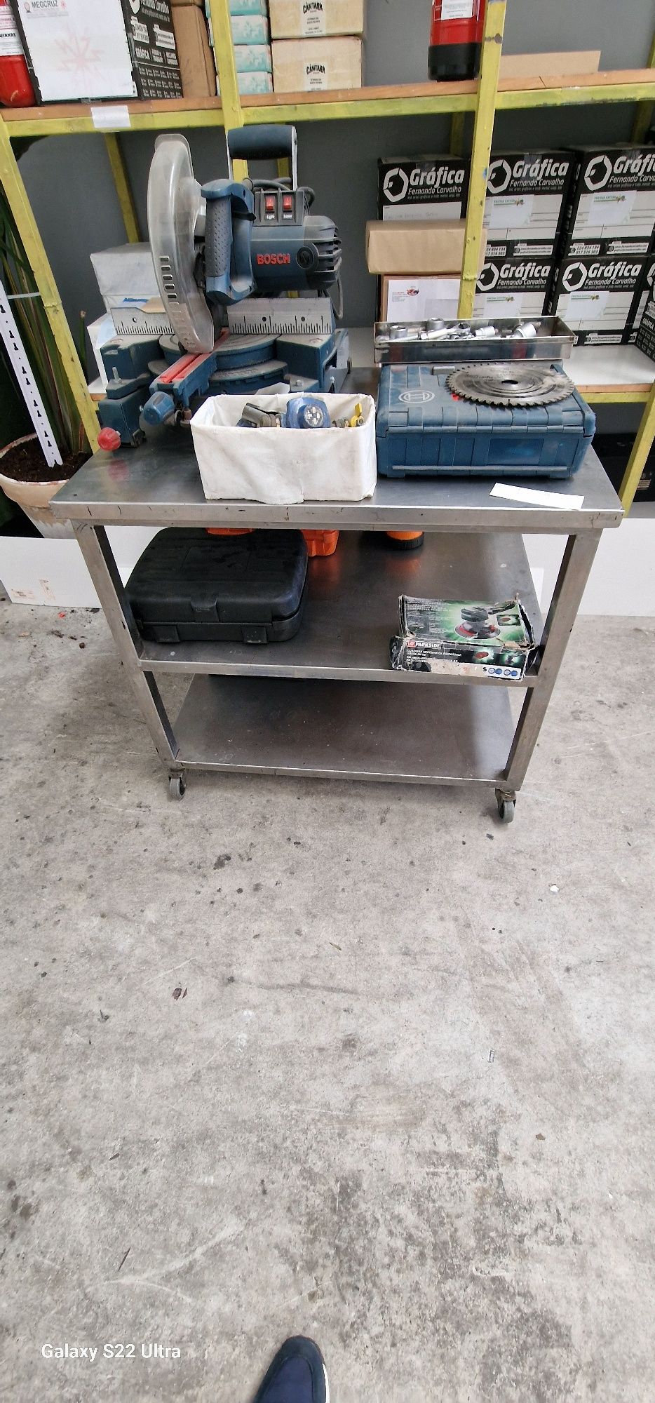 Mesa bancada inox