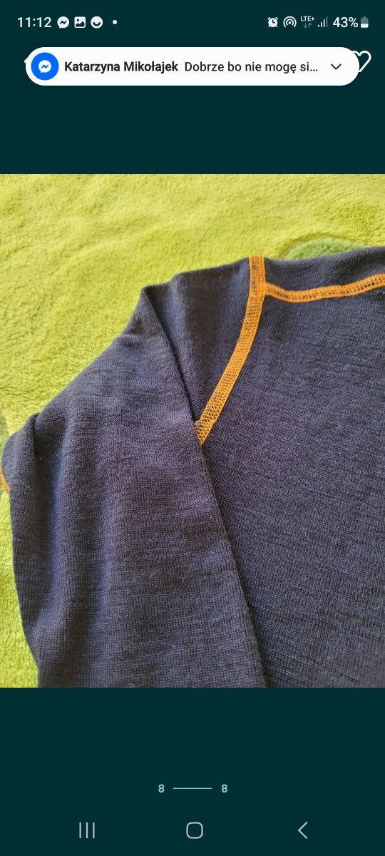 Bluzeczka 2szt Janus r 92 100 wełna merino 100proc