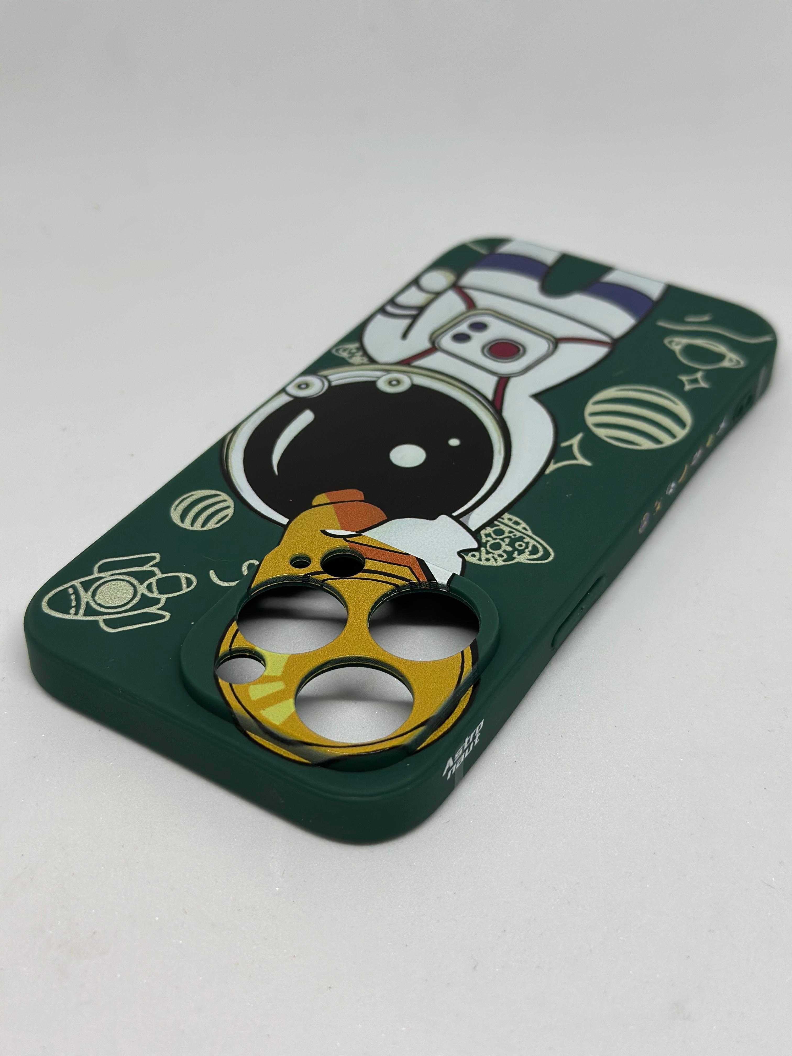 Obudowa Iphone 14 PRO Etui Case Silikonowy Astronauta Zielone kod 475