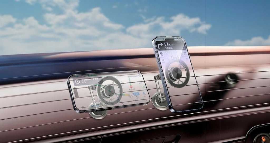 Uchwyt Do Telefonu Smartfona Na Kokpit Składany Magnetyczny Metalowy