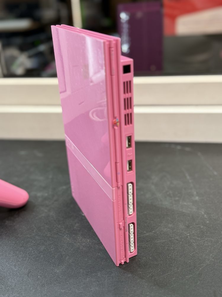 Unikatowa konsola Sony PS2 rożowa + karta pamięci + pad + okablowanie