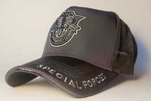 Czapka Special Forces TRUCKER/Czarna/Szara/Regulowana