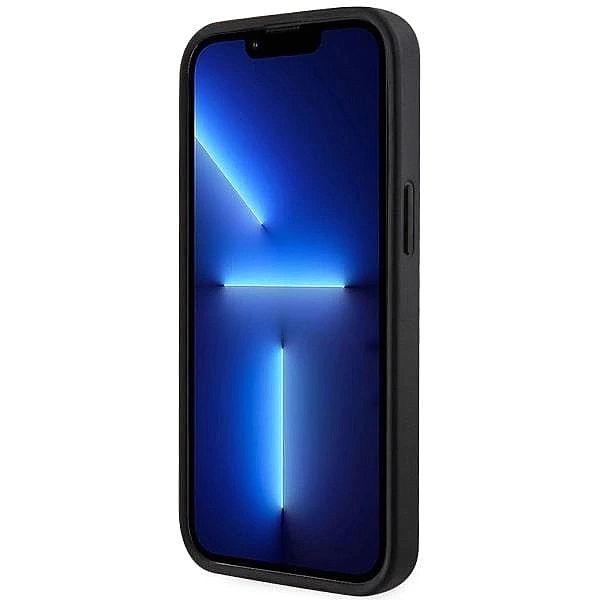 Etui Guess GCube Stripes MagSafe na iPhone 14 Plus - czarne