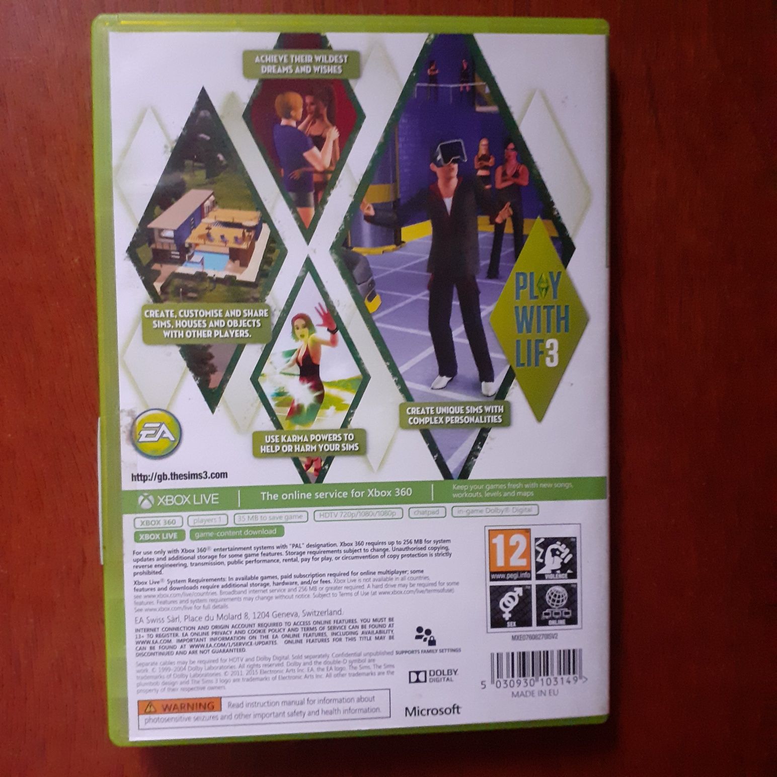 Sims 3  konsola Xbox 360