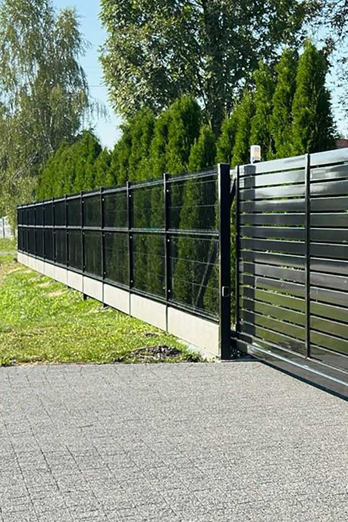 Ogrodzenie panelowe 3D, drut fi 4mm i 5mm z podmurówka i bez