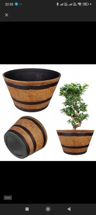 Doniczka Donica ogrodowa DUŻA plastikowa okrągła 53 cm