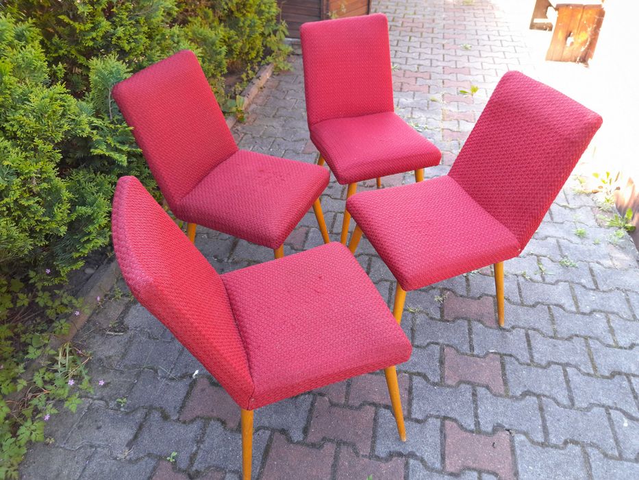 Krzesła patyczaki PRL - komplet 4 sztuk