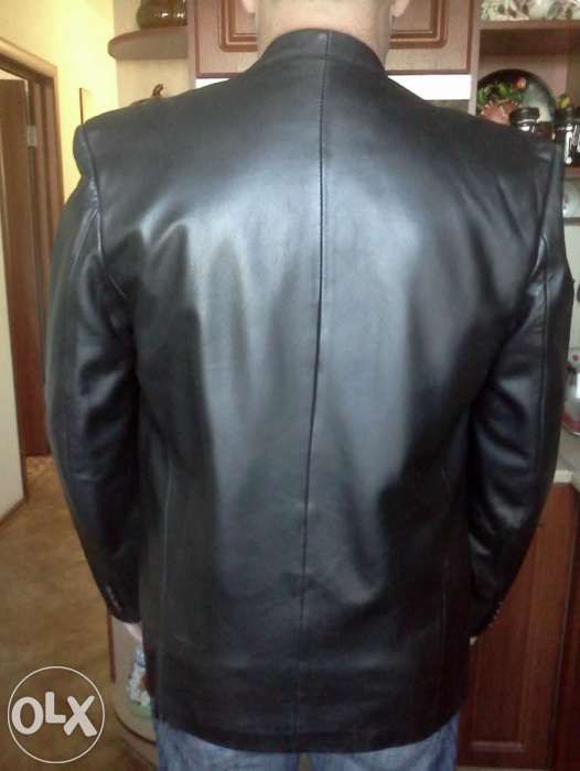 кожаный мужской пиджак