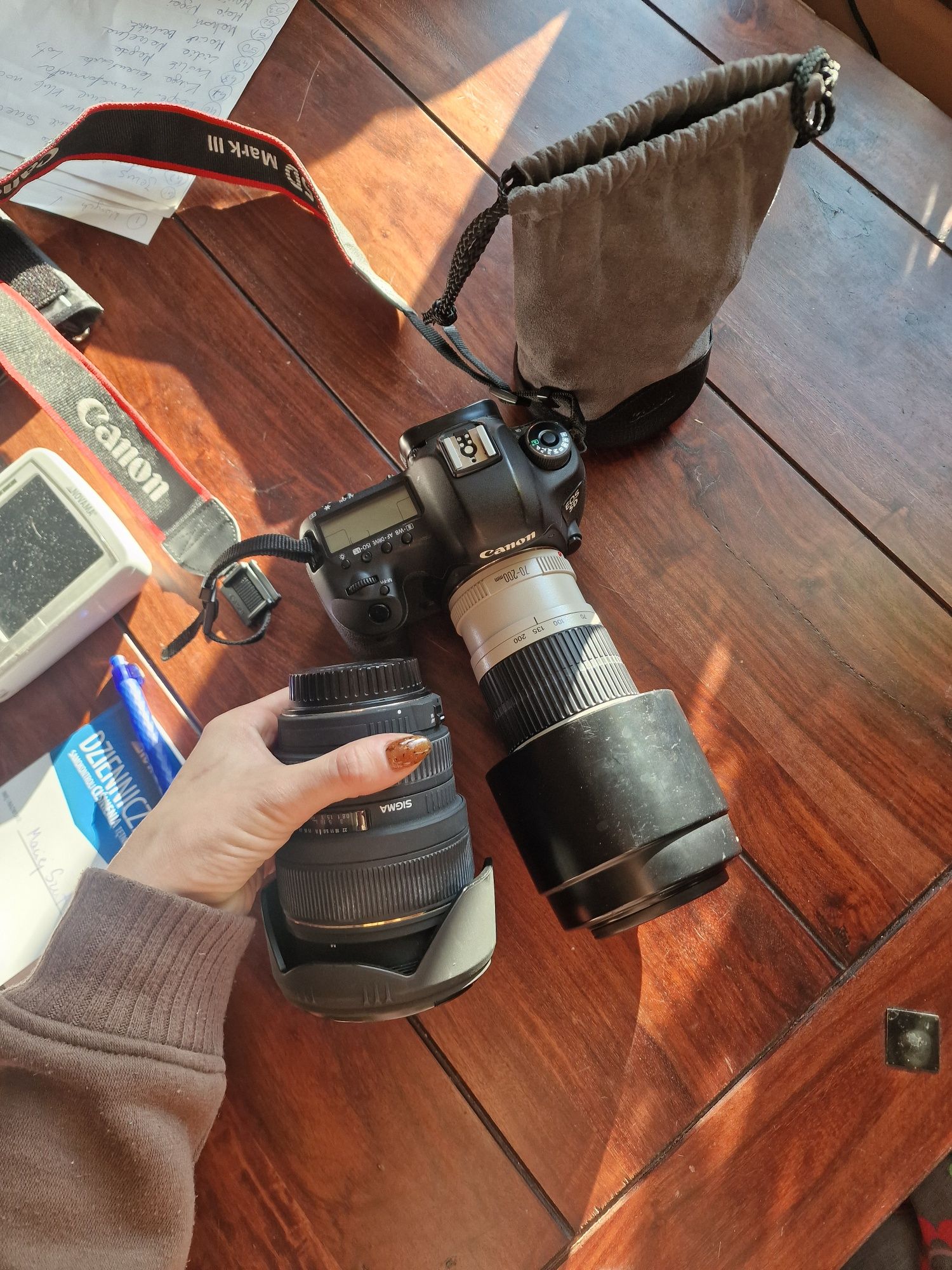 Aparat fotograficzny Canon EOS 5D Mark 3 + obiektyw + etui