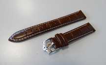 Pasek skórzany 18mm 20mm do zegarka Omega brązowy czarny kroko