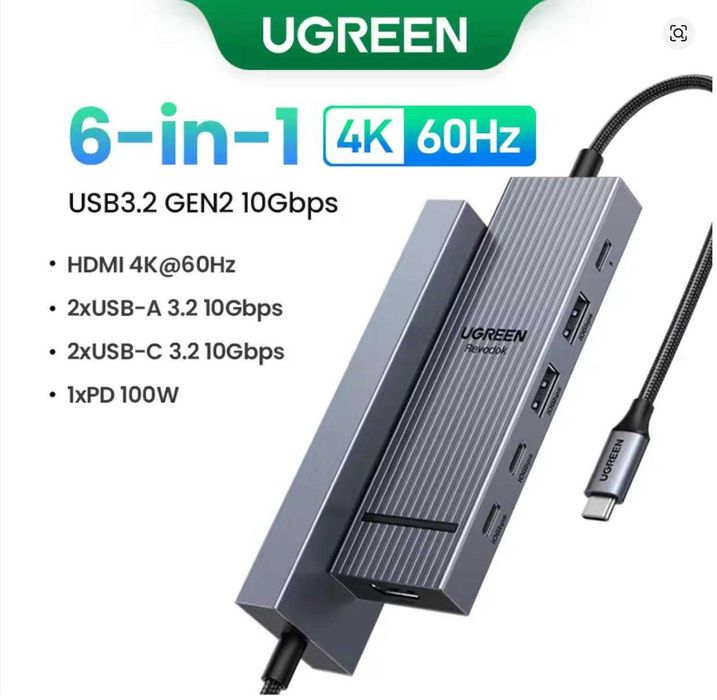 USB хаб/концентратор Ugreen CM818 (45363)