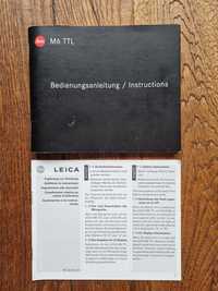 Instrukcja Leica M6 TTL angielska/niemiecka