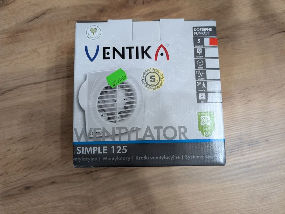 Nowy wentylator Ventika. Elektryczny 125