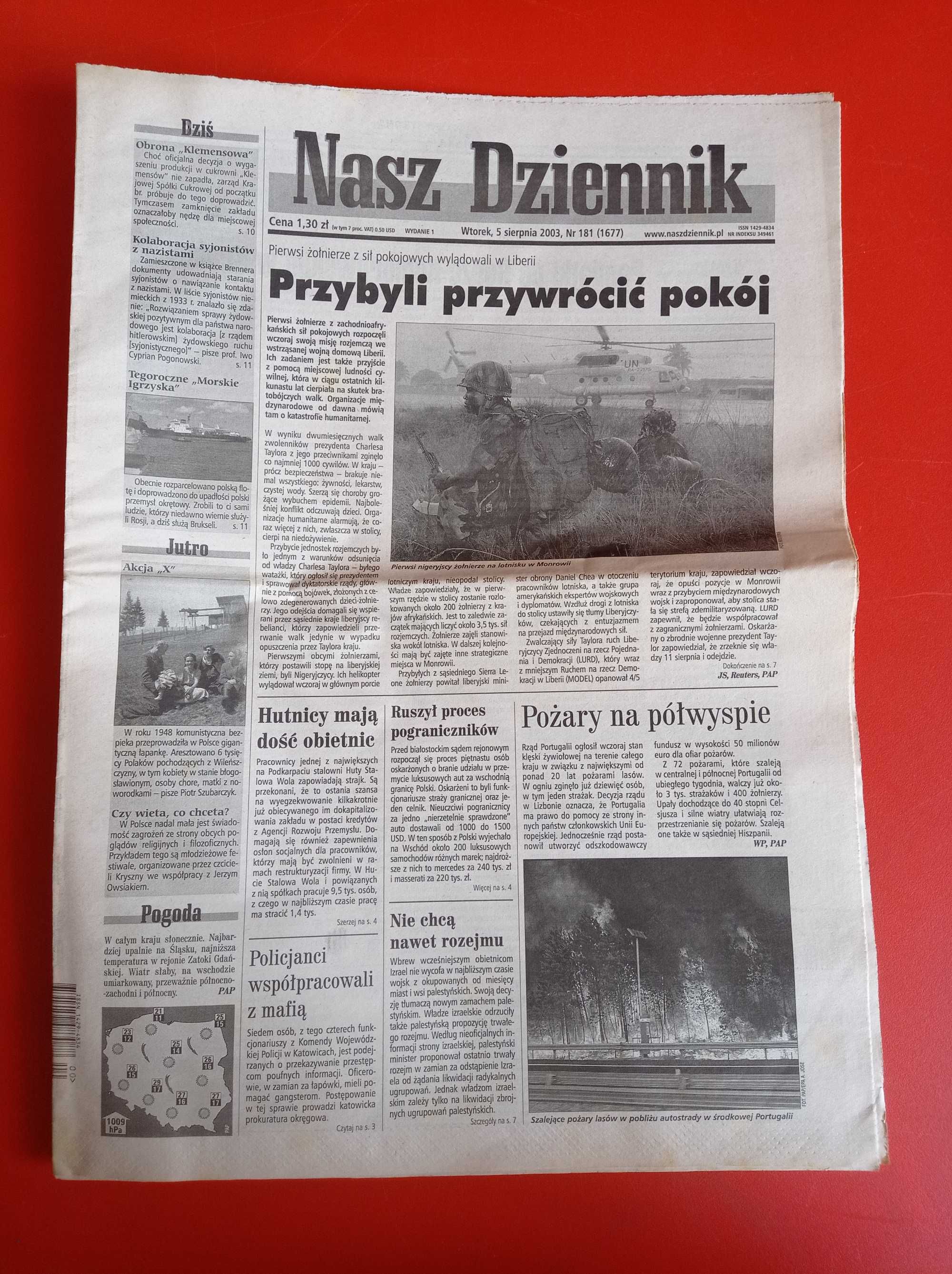 Nasz Dziennik, nr 181/2003, 5 sierpnia 2003