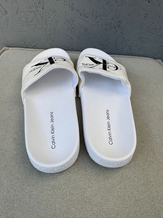 Nowe klapki unisex CALVIN KLEIN JEANS białe 41