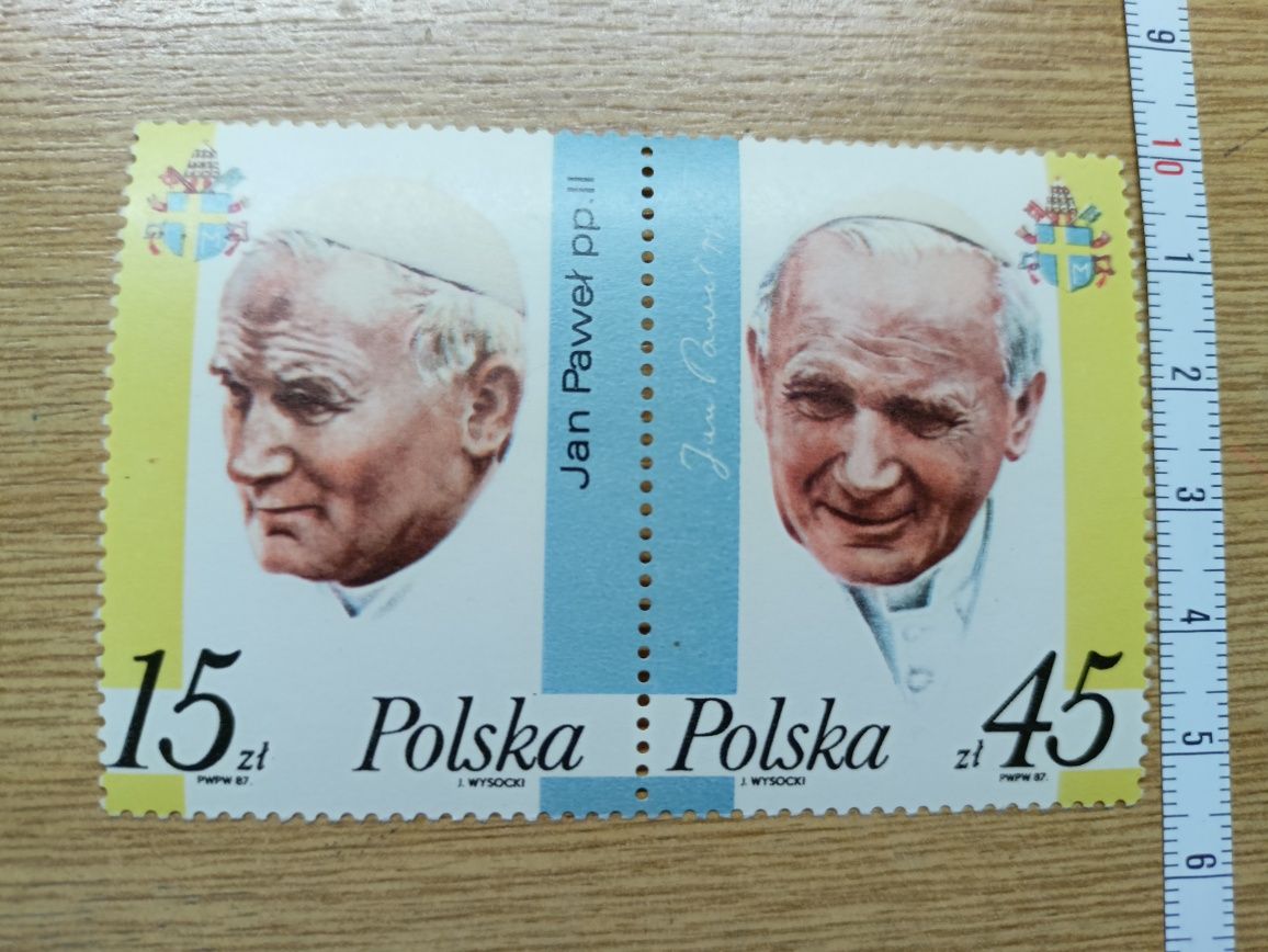 Papież Jan Paweł II znaczek pocztowy 1987