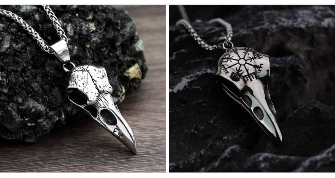 -25% fios colares necklaces amuletos vikings runas corvo arvore vida