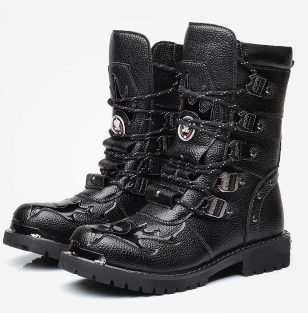 Bota gótica p/motocicleta