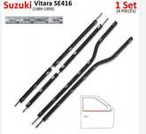 Kit de 4 raspadores dos vidros das portas Suzuki Vitara JR (NOVO)
